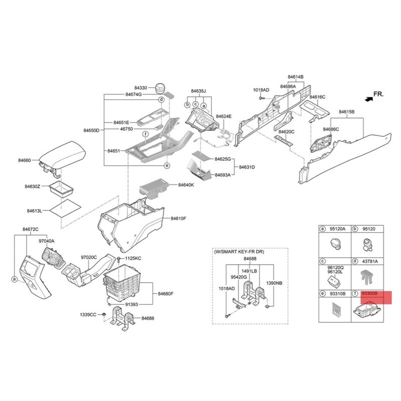 

93300-C16104X Car Console Floor Switch Assembly For Hyundai Sonata LF 2015-2017 Control Button Switch 93300-C15704X