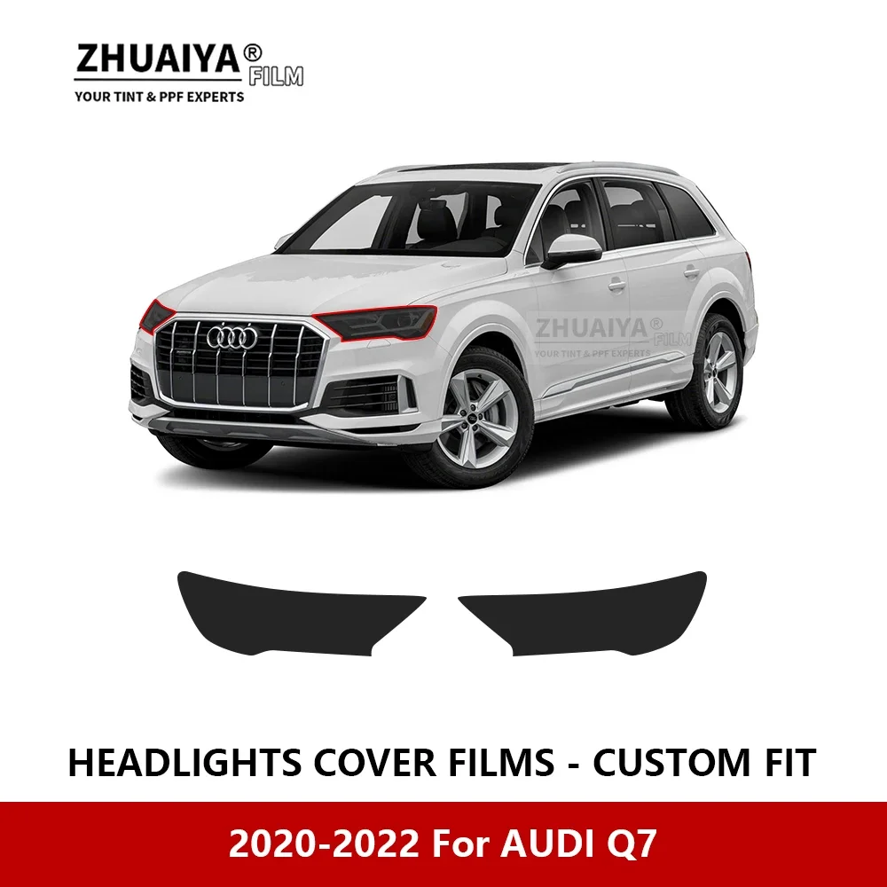 

For AUDI Q7 2020-2022 Car Exterior Headlight Anti-scratch PPF precut Protective film Repair film Car stickers Accessories