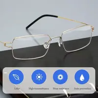 Lunettes de lecture d'affaires pour hommes, lunettes anti-lumière bleue, monture en alliage de titane, hypermétropie, presbytie, délinquants 5