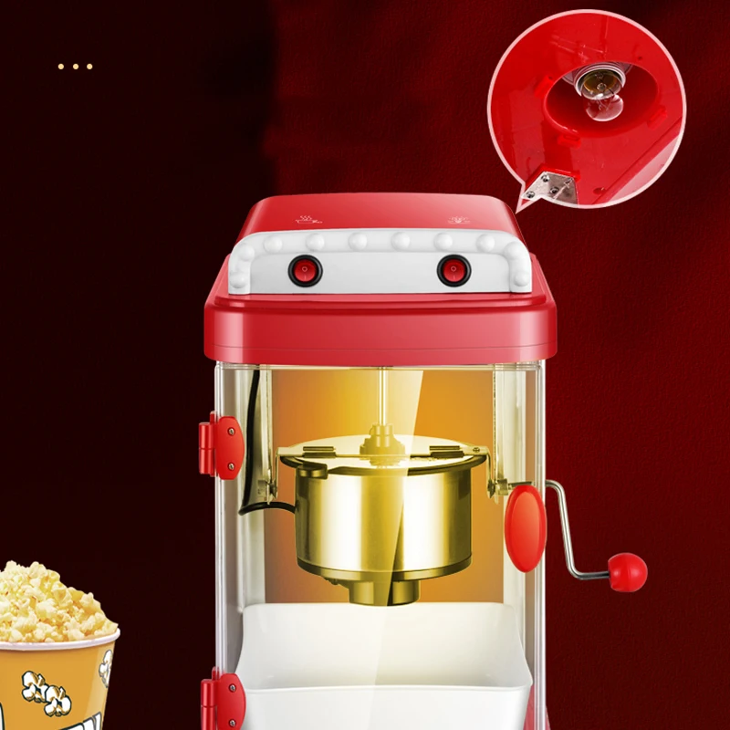 Corn Popper DIY Heating Non-Stick Corn Popcorn Making Machine Pot EU US Plug