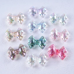 UV Transparent Butterfly Bow Acrylic Beads - Jewelry Making & DIY Accessories - 22x28mm 10pcs (Mixed)