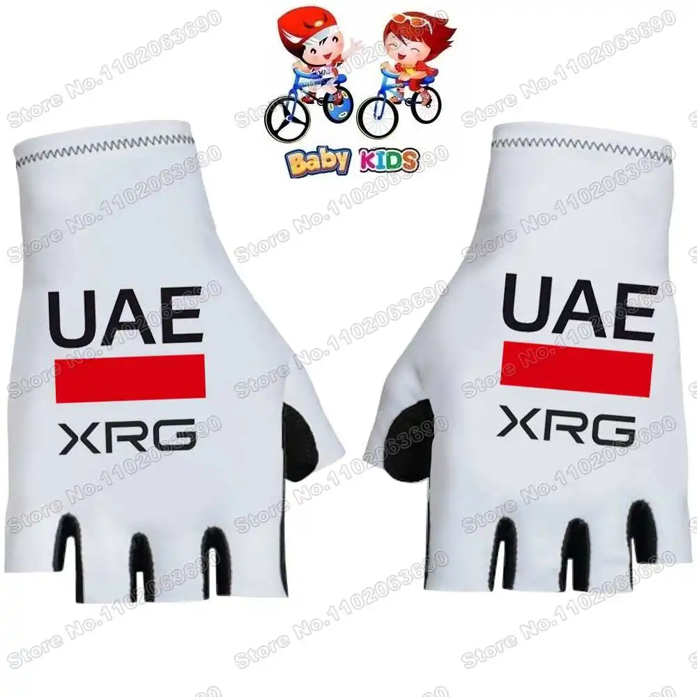 UAE Team Cycling Gloves Tadej Pogačar Mountain Bike Half Finger Glove Cycling Jersey Road Bicycle Non-slip Sports Gloves