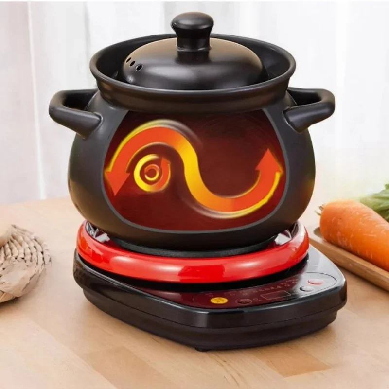 220V Slow Cookers Split Intelligent Reservation Electric Casserole 600W Electric Stew Pot Large Capacity Electric Casserole 4
