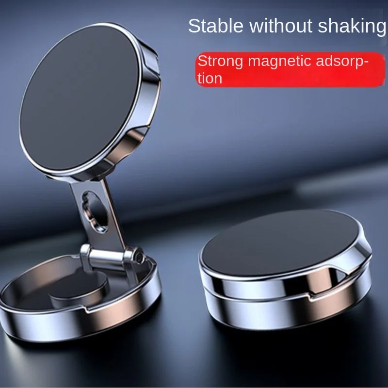 Cash Portable Magnetic Mobile Phone Holder Metal Car Holder 360 Degree Rotating Folding Car Universal Holder Navigation Holder