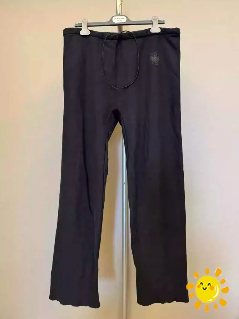 

24SS высококачественные спортивные брюки YZY Kanye West версии хип-сайдера для мужчин и женщин Ретро свободные винтажные Брюки Штаны для бега брюки на шнуровке