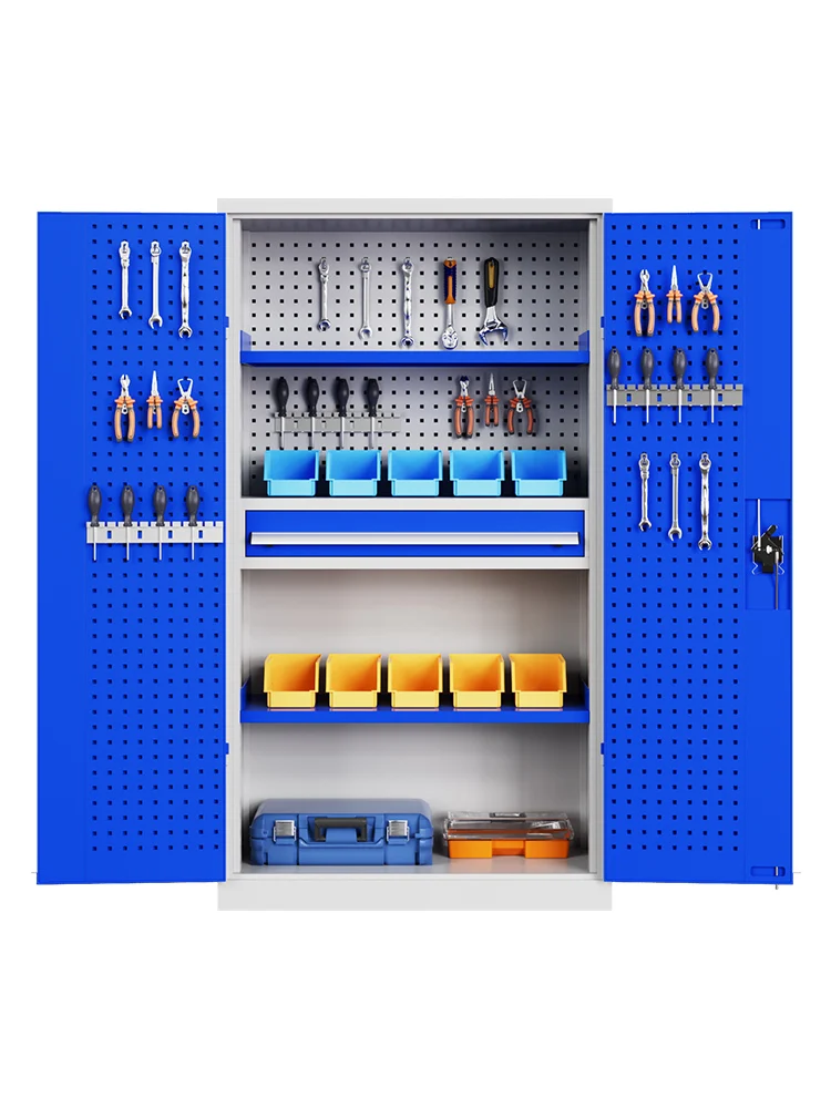 Xk Workshop Heavy-Duty Hardware Tool Cabinet Iron Cabinet Multi-Functional Factory Auto Repair Double Door