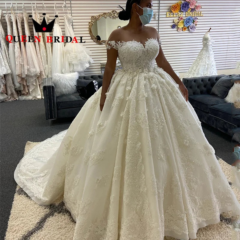 

Elegant Sweetheart Wedding Dresses 2024 Appliques Sequined Beading Bridal Ball Gowns Backless Vestidos De Novia Custom S18Y