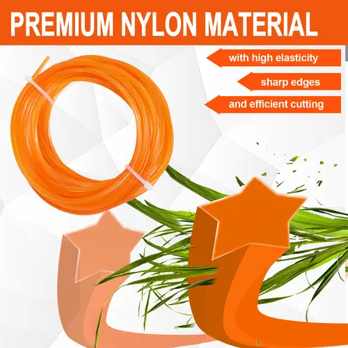 3.0mm/4.0mmBrush Cutter Sharp Rope Grass Mower Pentagram Nylon Mowing Trimmer Line Trimmer Head String Grass Trimmer Roll Line - Image 4