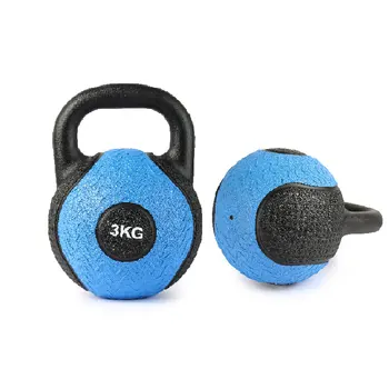 Rubber-Coated Sand-Filled Kettlebell: 1