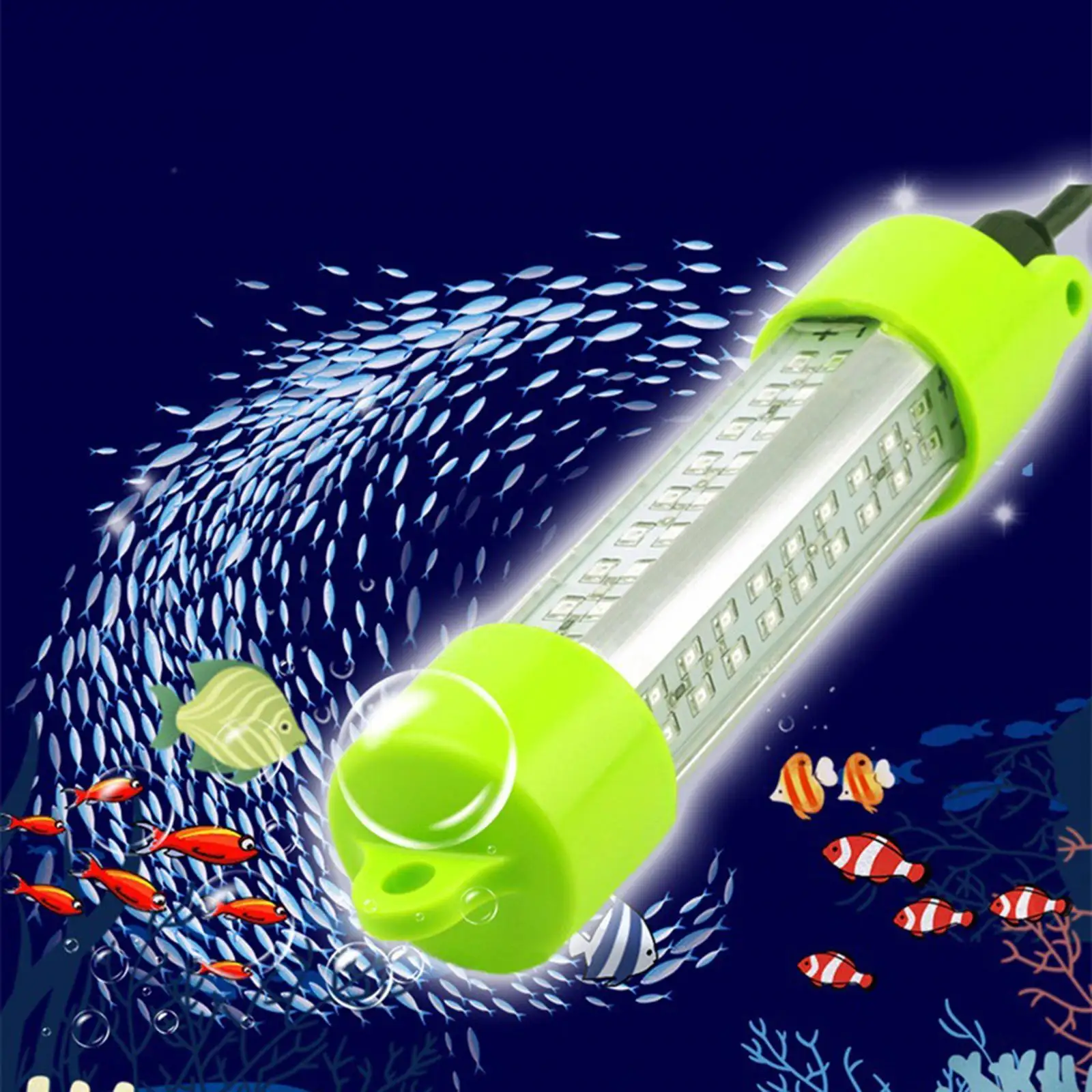 72 LEDs Submersible Fishing Light with 7.5m Cord Flashing Fishing Lamp Underwater Fishing Light