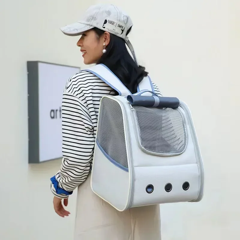 Portable Pet Cat Carrier Bag Cat Backpack Breathable Shoulder Bag for Small Dogs Carrying Pet Supplies Outdoor Travel Backpack