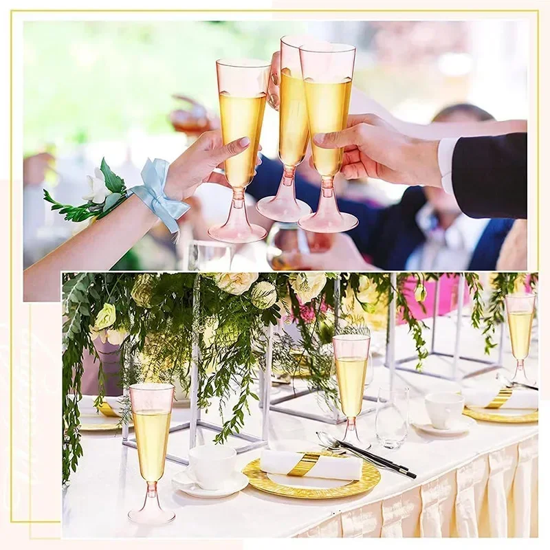 Elegant Clear Plastic Champagne Flutes for Luxurious Events 21