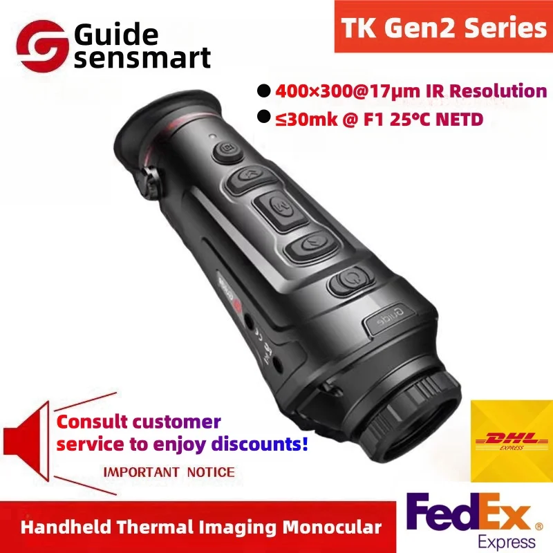 

GUIDE TK421 TK431 TK451 TK611 TK621 new arrival 2800m infrared monocular night version thermal imager camera for hunting