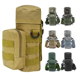 2023 New Molle Water Bottle Pouch Bag Outdoor Military Backpack Hunting Camping Hiking Tactical Water Kettle Holder Pouch