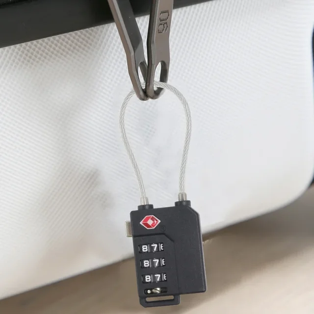 TSA21100 High-end PC Material 3-digit Digital Padlock Password Adjustable Steel Wire Rope Password Lock 6