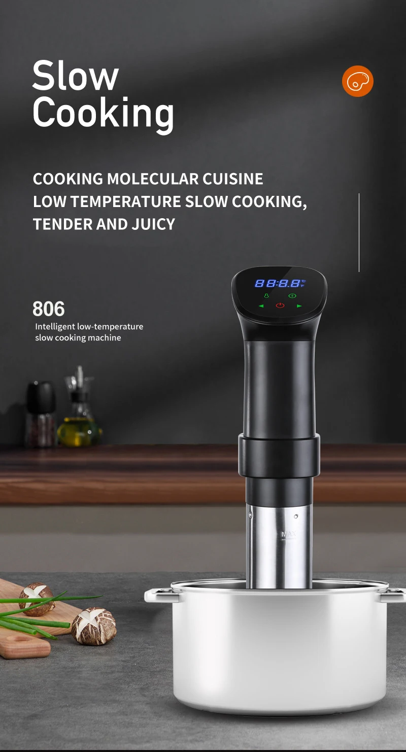 1100W WiFi Sous Vide Precision Cooker – Stainless Steel Immersion Circulator with APP & Recipes, LED Touch Controls