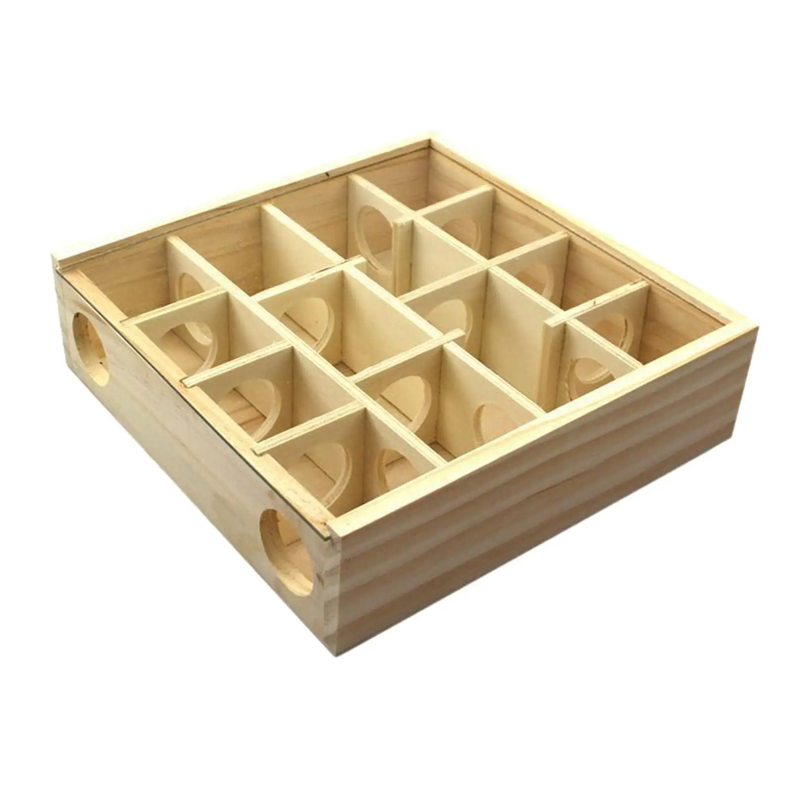 Hamster Maze Puzzle Toy Wooden Play Toys Hamster Cage Hideout Digging Box for Dwarf Hamsters Guinea Pigs Small Animals