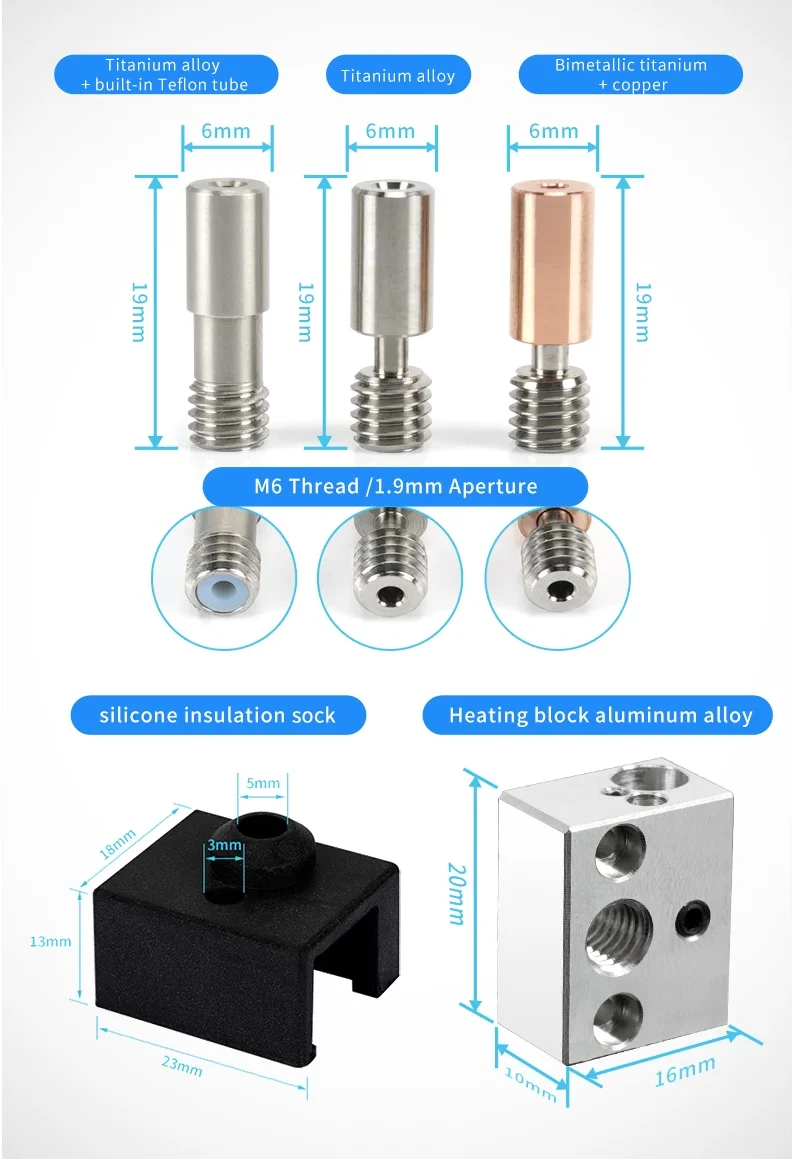 Creality Ender 3 S1 Heizblock-Kit Sprite Extruder Hotend kompatibel mit Ender 3 S1 Silikonhülle für Ender-3 S1 Pro/CR-10 – Detail 3