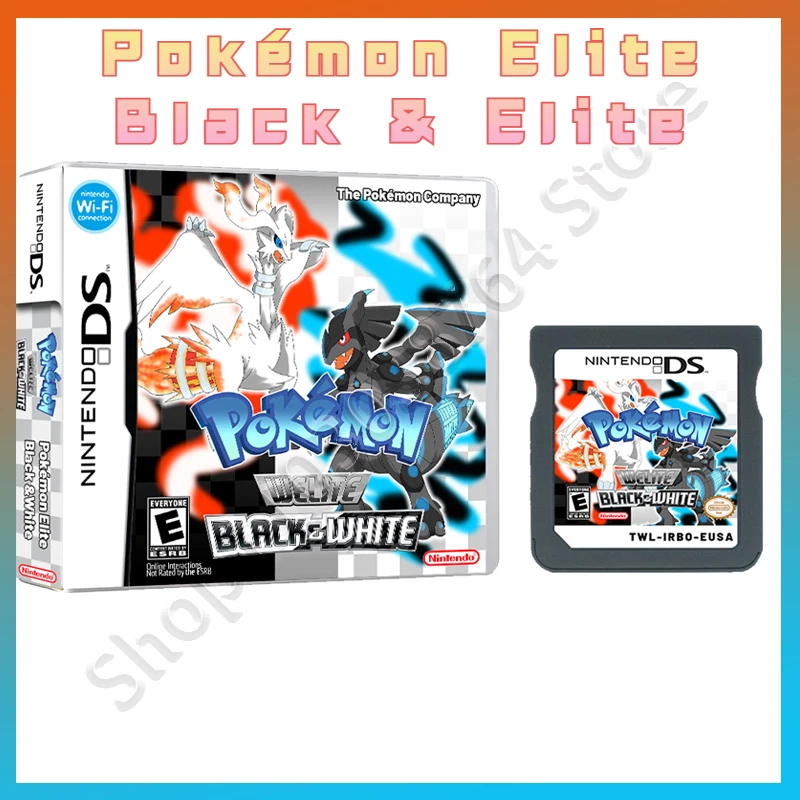 

NDS Game Card Pokémon Elite Black & Elite White English Children's Holiday Gifts