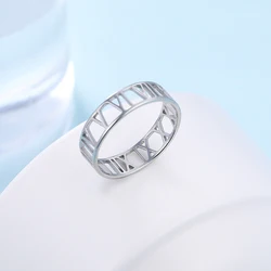 Gold Plated Hollow Round Stainless Steel Rings - Trendy Jewelry - 20mm (Silver Ring)