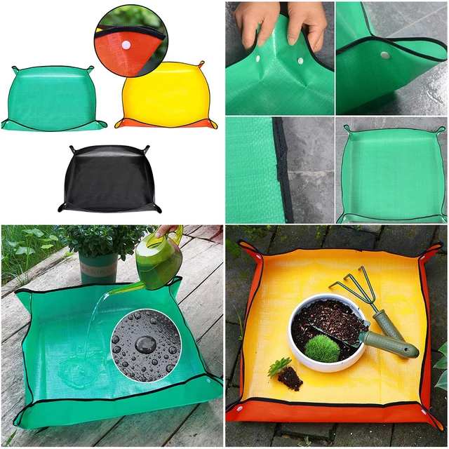 32/50 Cm -Es Ültetési Szőnyegen Kertész Cserepes Szőnyeg Kertészkedés Vízálló, Összecsukható Edény Szőnyegátültetés - Image 6