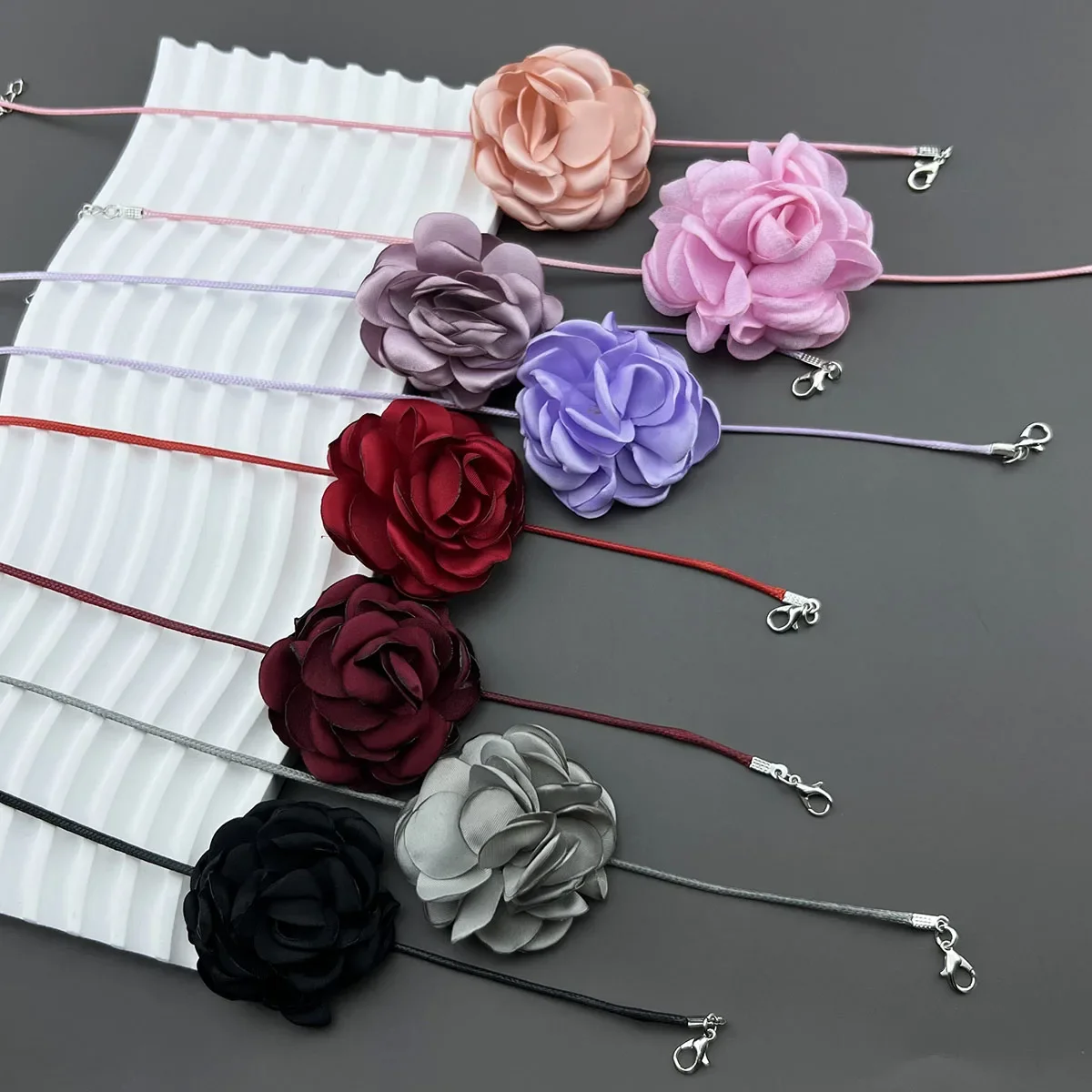 Elegant Rose Multi-layer Flower Clavicle Chain Necklace Women Ladies Korean Fashion Adjustable Rope Choker Y2K Accessories women jewelry