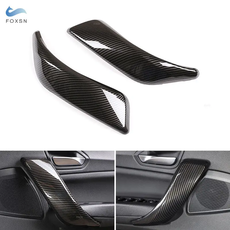 자동차 인테리어 도어 핸들 풀 핸들 커버 액세서리, 탄소 섬유 스타일, BMW 1 2 시리즈 F20 F21 F22 F23 2012 - 2017 2 개