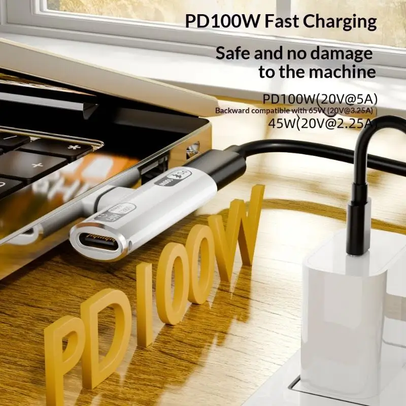 【C】PD100W USB 3.2 타입 C-타입 C 어댑터 고속 충전 타입 C 헤드폰 어댑터 휴대폰용 USB C 오디오 커넥터
