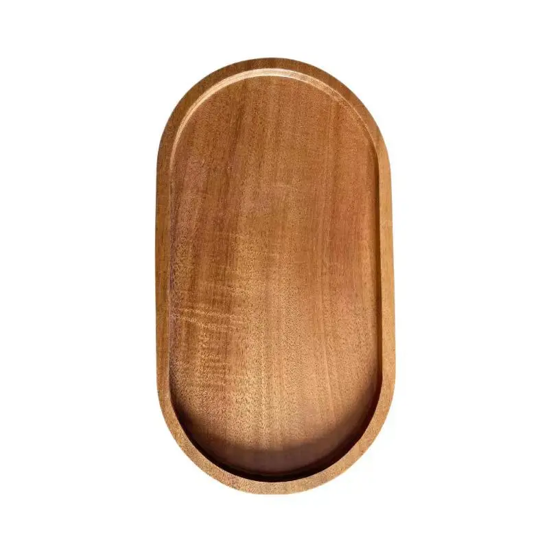 Tableware Solid Wood Food Tray Round Rectangle Dessert Plate Japanese-style Wooden Snack Fruit Tea Saucer Pallet Kitchen Supply for wooden serving tray,tea tray,dessert plate