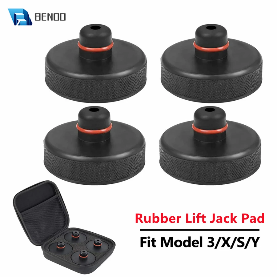 4PCS Lifting Jack Rubber Adapter Pads Stands for Tesla Model 3/S/X/Y with Storage  Case Accessories for Tesla Vehicles