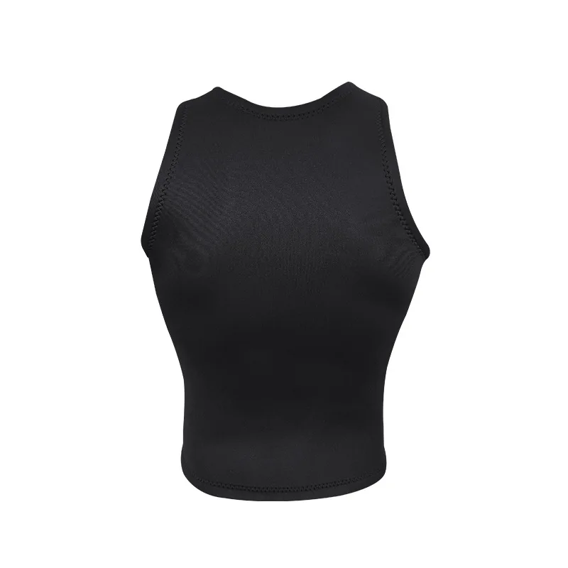 3mmround Neck Warm Diving Vest Split Zip-Free Neoprene Swimming Vest Outdoor Short Sleeve Men