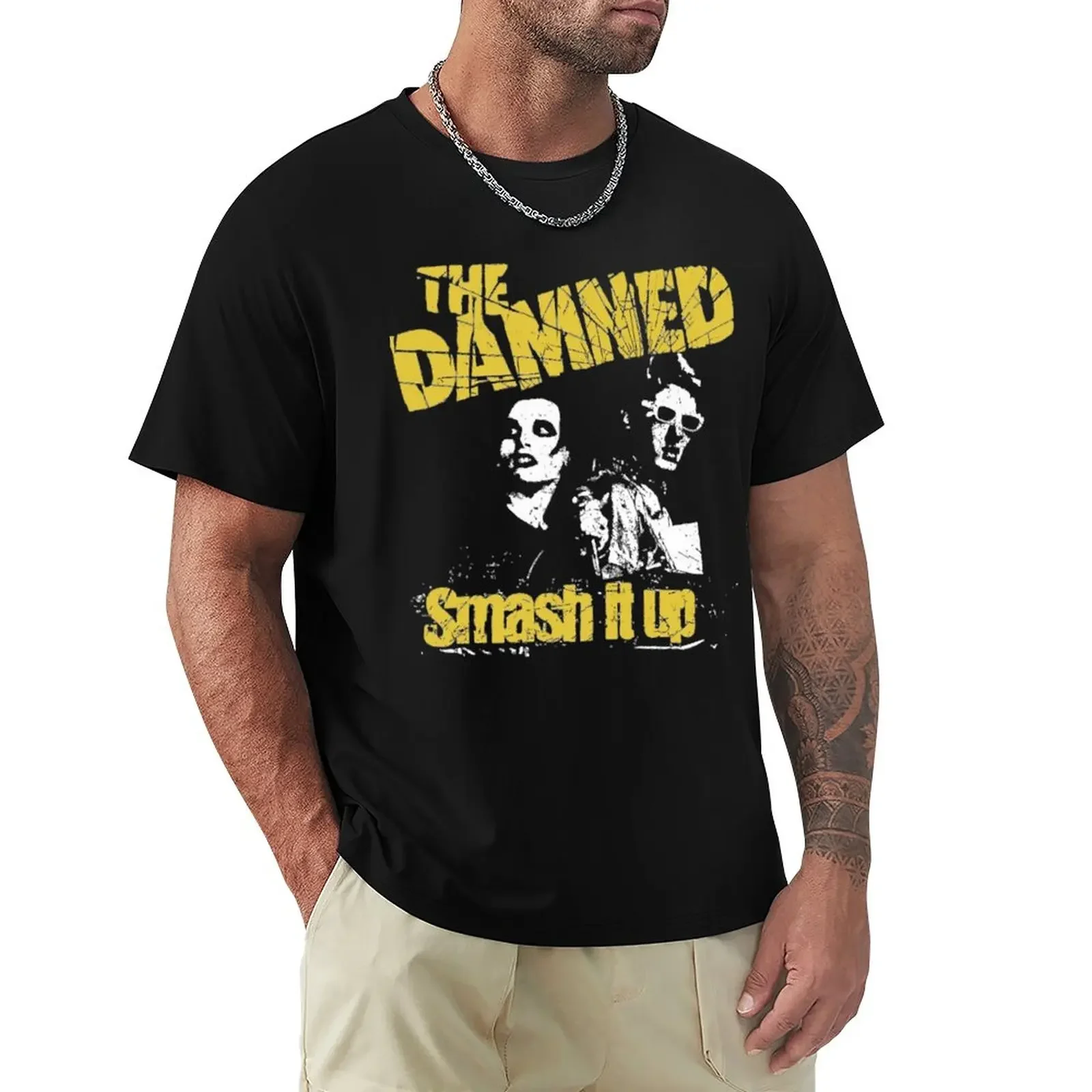 Smash It Up-Damy T-Shirt Taglie Forti Taglie Forti Magliette Semplici Uomo Abbigliamento Estetico Maglietta Firmata Nera Da Uomo