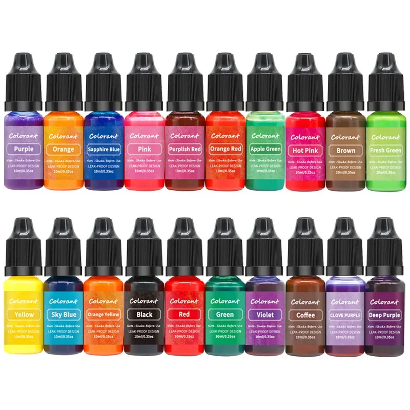 20PCS Candle Color Essence High Concentration Scented DIY Handmade Soap Mold Coloring Pigment Soybean Wax Paraffin Dye Colorant candle dyes pigment soap dye pigments