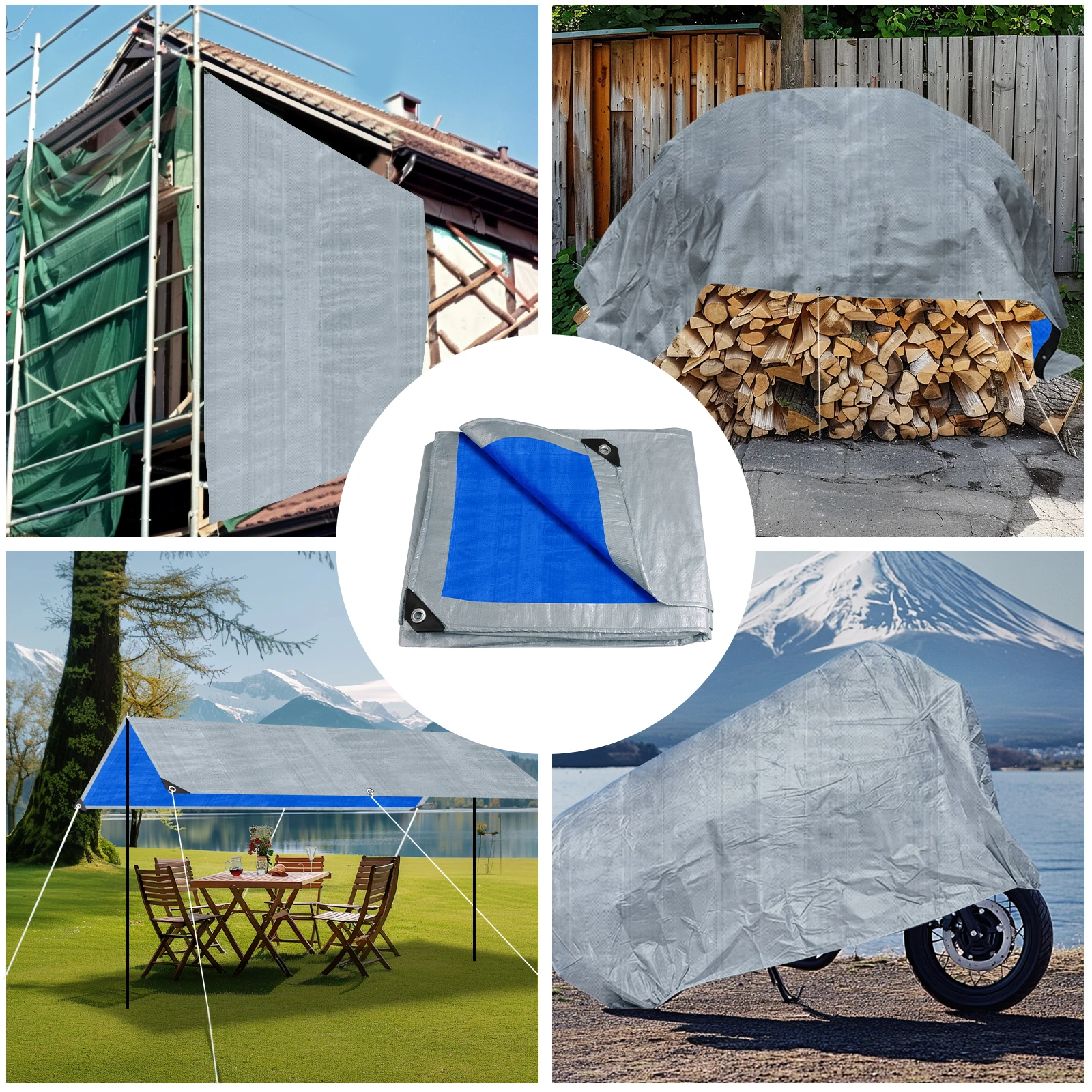 Waterproof Camping Tarp Sun Shelter 6
