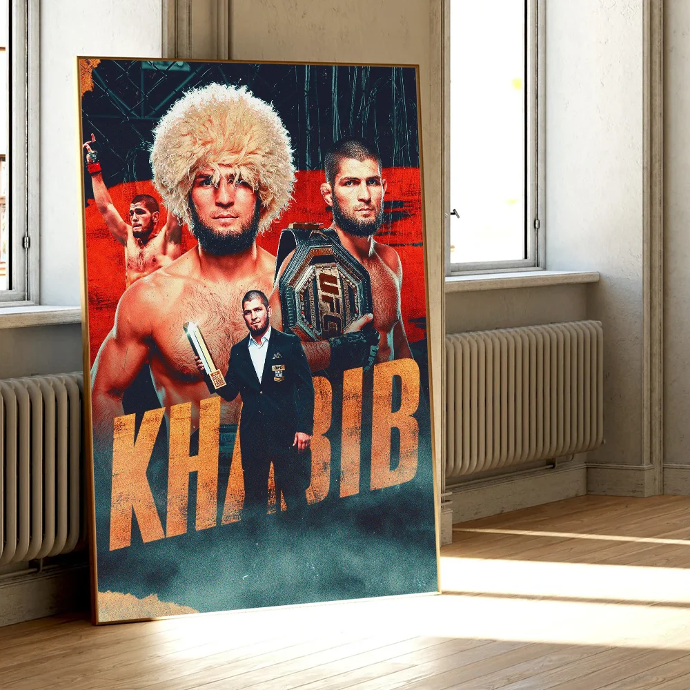Khabb Nurmagomedov MMA Poster, Boxng Wall Décor, Sports Poster, Md