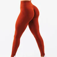 Seamless Yoga Pants Fitness Tight Shorts Nine Points Seamless Impact Tummy Control High Waist Butt Lifting Capri Length