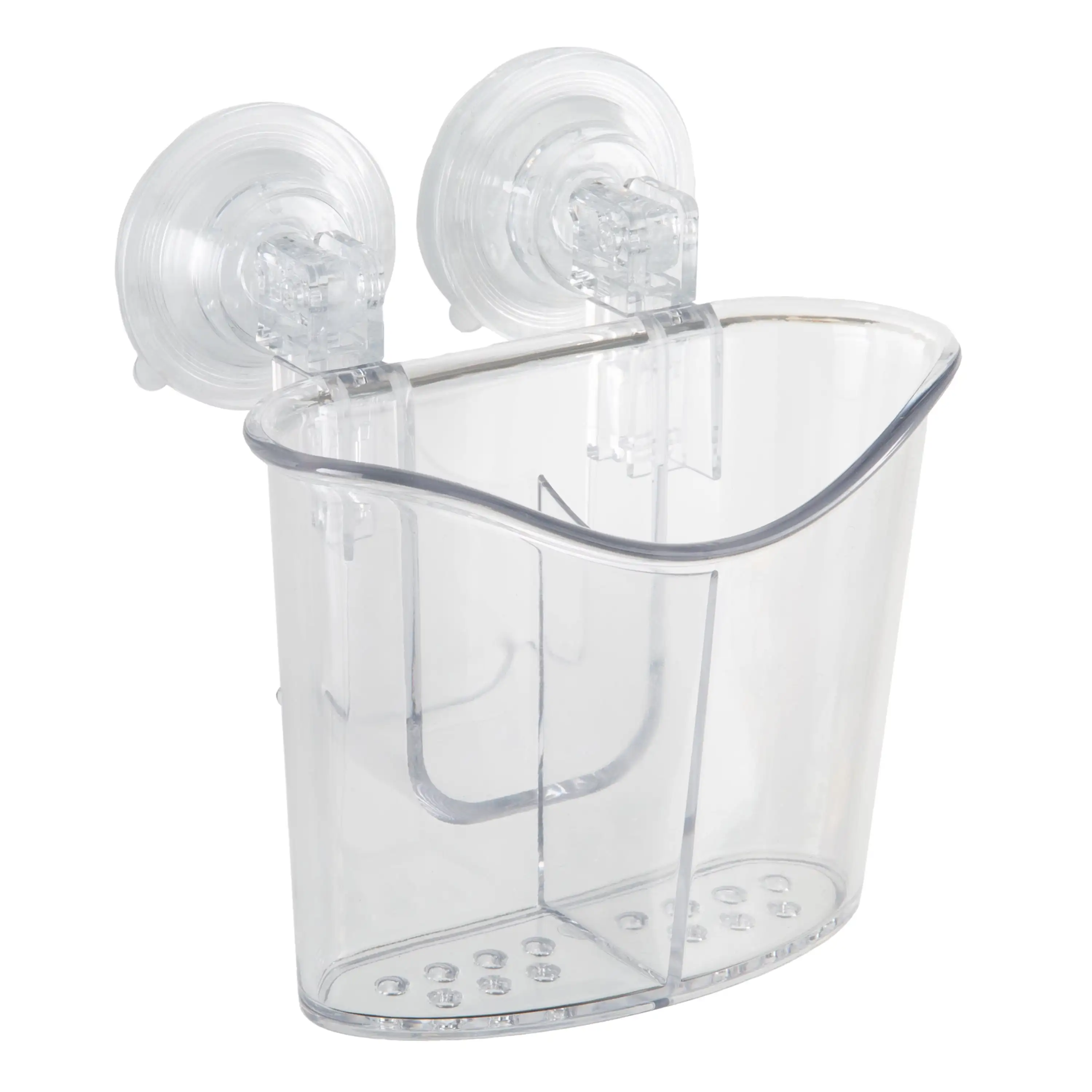 

Bath Bliss 2 Compartment Power Locking Suction Clear Organizer