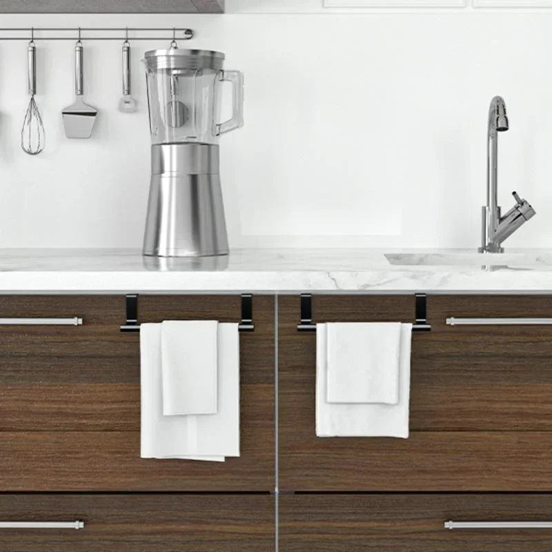 Towel Rod Steel Metal Wire Over Cabinet Rack Storage Organizer Bathroom Door...