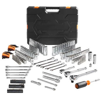 Mechanics Tool and Socket Set, SAE & Metric 1