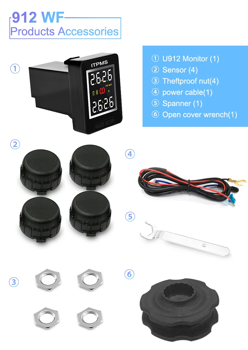 CAREUD U912 Ÿ Ÿ̾ з ,   ܺ ,  ڵ 溸 TPMS