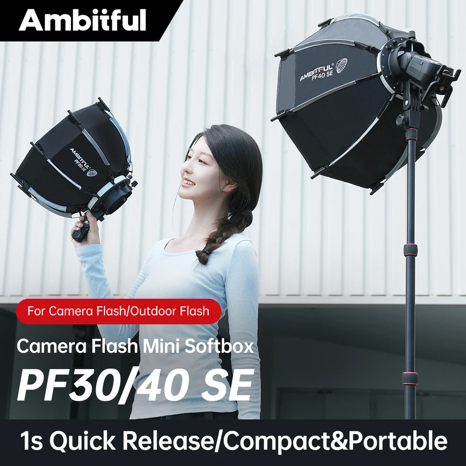 AMBITFUL 30cm 40cm PF30 SE PF40 SE 카메라 플래시 미니 소..