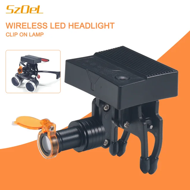 5W Dental Headlights, Magnifying Lens Lights, Medical LED Wireless Clip On Headlights, Dental Oral Surgery Lights