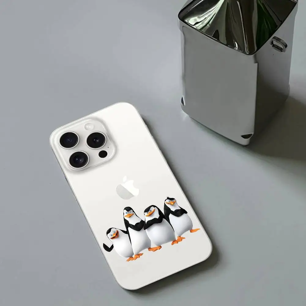 Madagascar Penguin Themed Clear Soft Phone Case