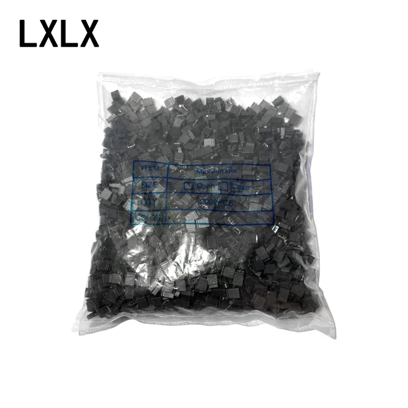 

2000PCS（One Pack） Jumper Cap Spacing 2.54MM Black Yellow Blue Red White Short Circuit Block Pin Long Handle Cap Connector Cap