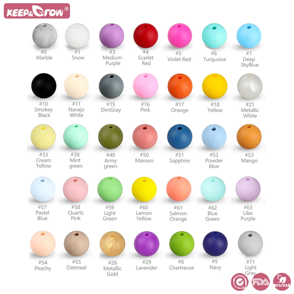 100pcs 실리콘 구슬 12MM 라운드 Perle  Teething 구슬 DIY 베이비 펜던트 목걸이 BPA 무료 실리콘 Teether 다채로운