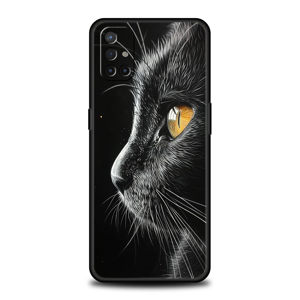Black Cat Line Design Phone Case - Sleek and Stylish Cover