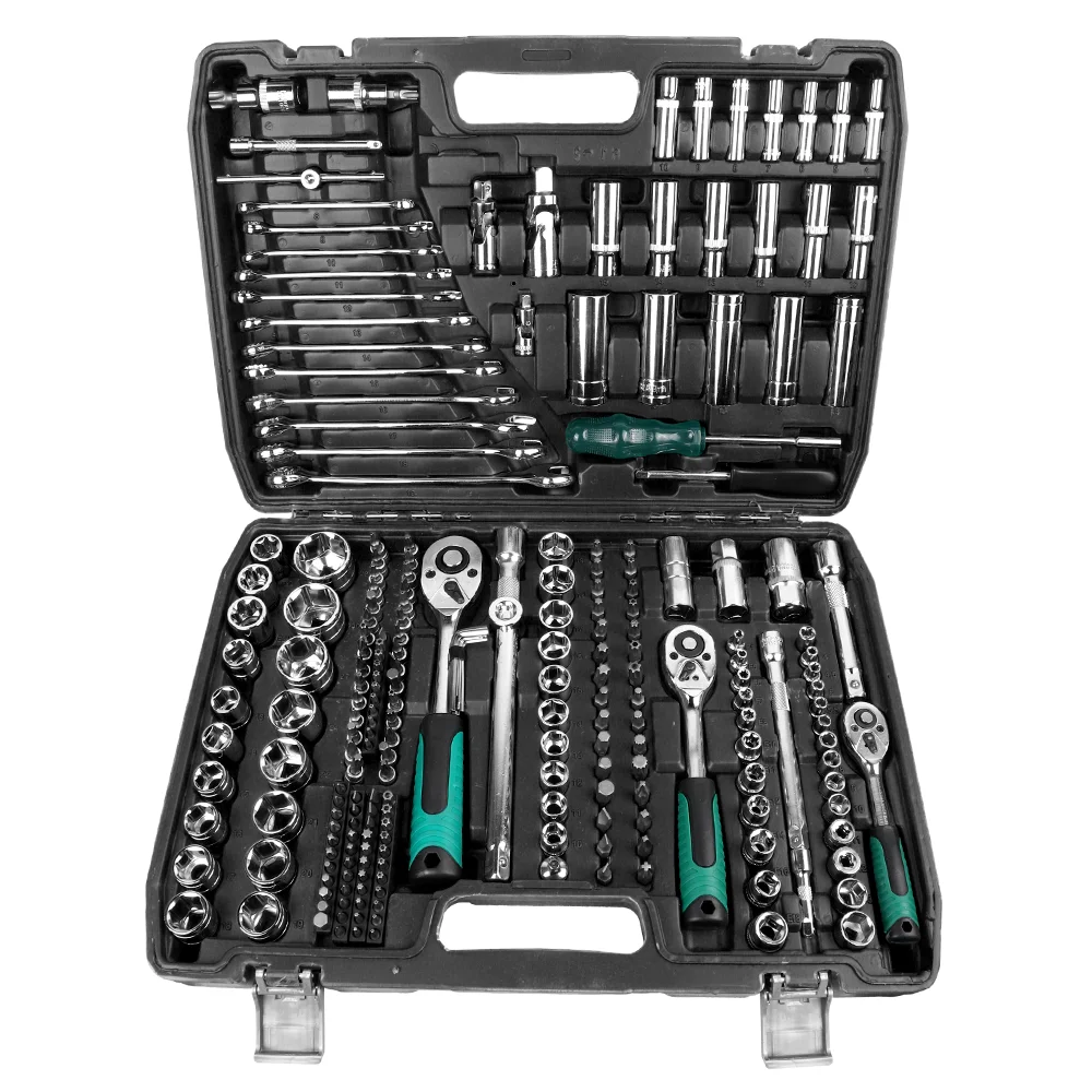 227 stücke Steckschlüssel Set Ratsche Drehmomentschlüssel Combo Kit Auto Reparatur Werkzeug 1/4 3/8 1/2 Ratsche Schraubenschlüssel Schraubendreher Bits hand Werkzeug