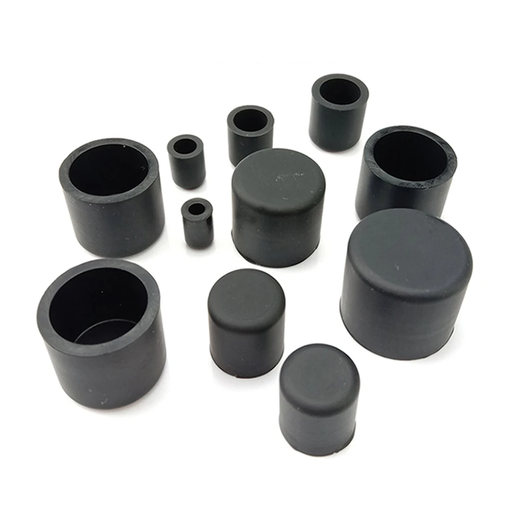 Silicone rubber end cap Round Black/White 2.8mm~78.5mm Dust Seal Protection Gaskets Pipe Cover Caps Round Tube Insert Stoppers