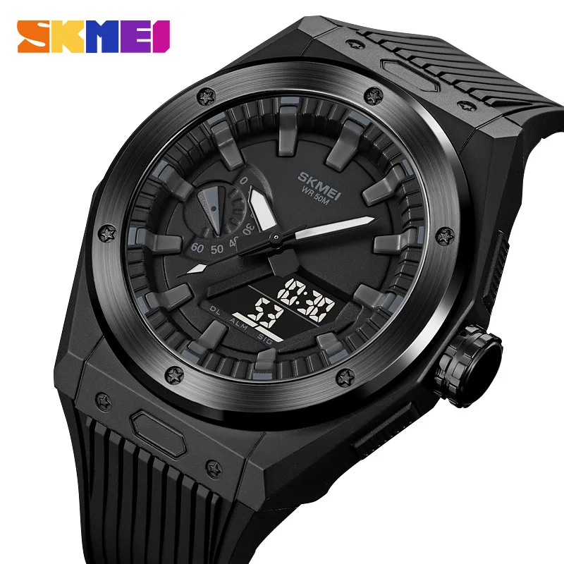 

SKMEI 2103 New Sport Watch Men LED Digital Watch 3 Time Chrono Digital Wristwatches 50m Waterproof Alarm Clock relogio masculino