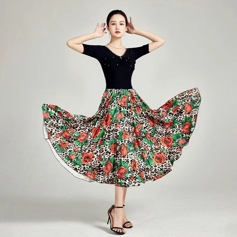 

2023 New Ballroom Dance Dress Women Competition Waltz Party Tango Clothes Big Swing Modern Dancewear Costumes